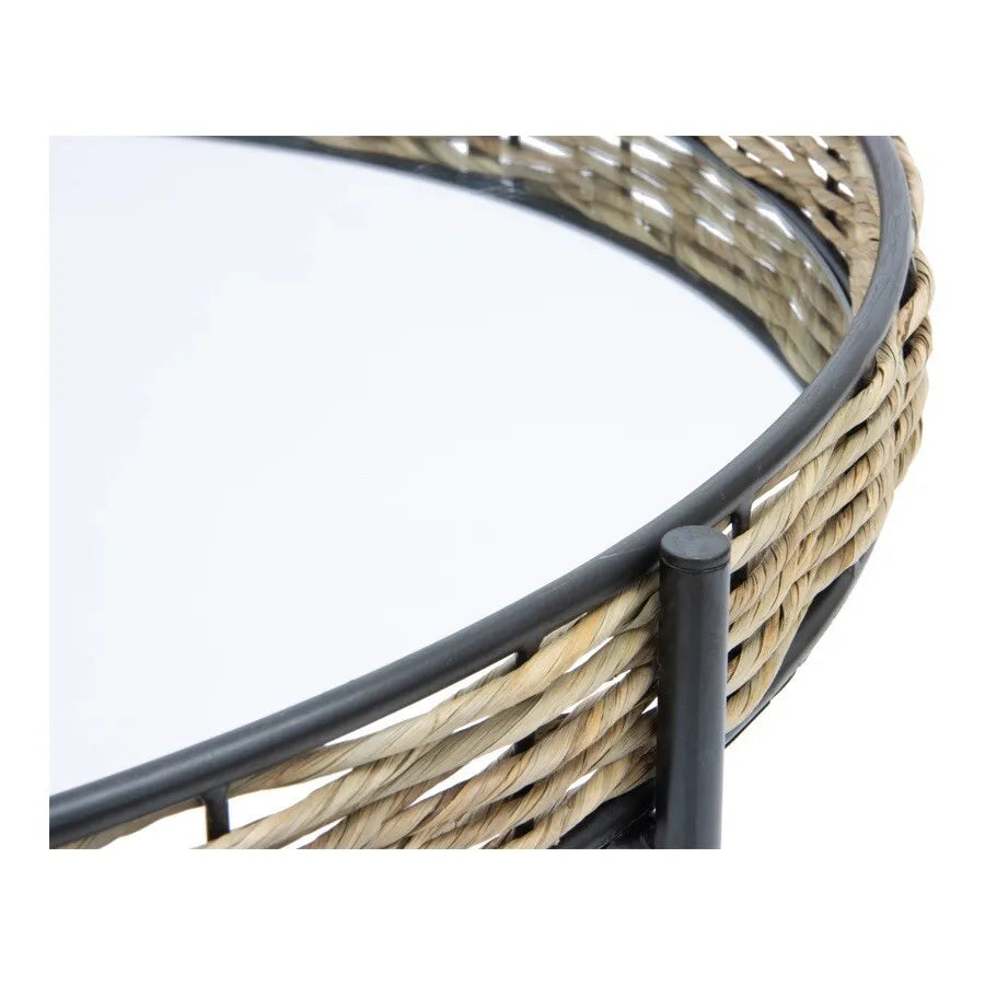 Taylor Round Metal Coffee Table in Seagrass (Save 50%)
