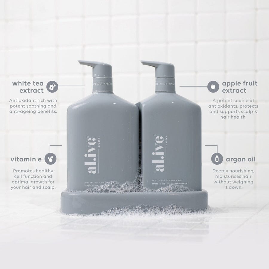 Al.ive Body - Shampoo &amp; Conditioner Duo - White Tea &amp; Argan Oil