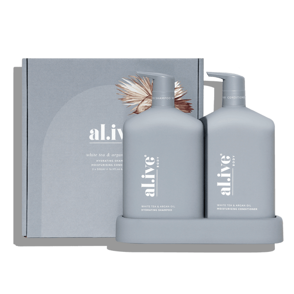 Al.ive Body - Shampoo & Conditioner Duo in White Tea & Argan Oil