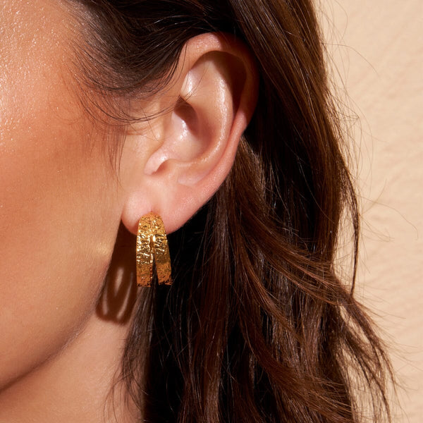 Elodi Gold Hoop Hoop Earrings Arms of Eve