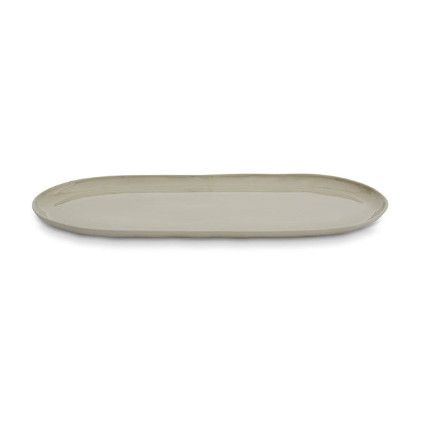 Cloud Large Oval Plate in Dove Grey