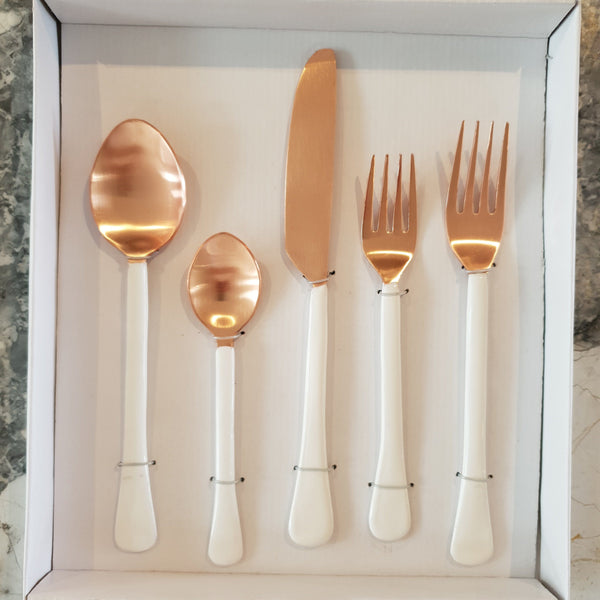 Gigi Flatware Set in Copper/White (Save 54%)