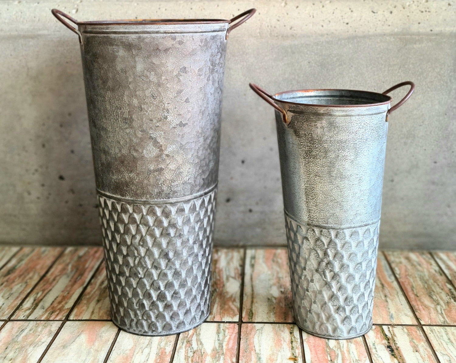 Farmhouse Zinc Flower Planter - Small (Save 36%)