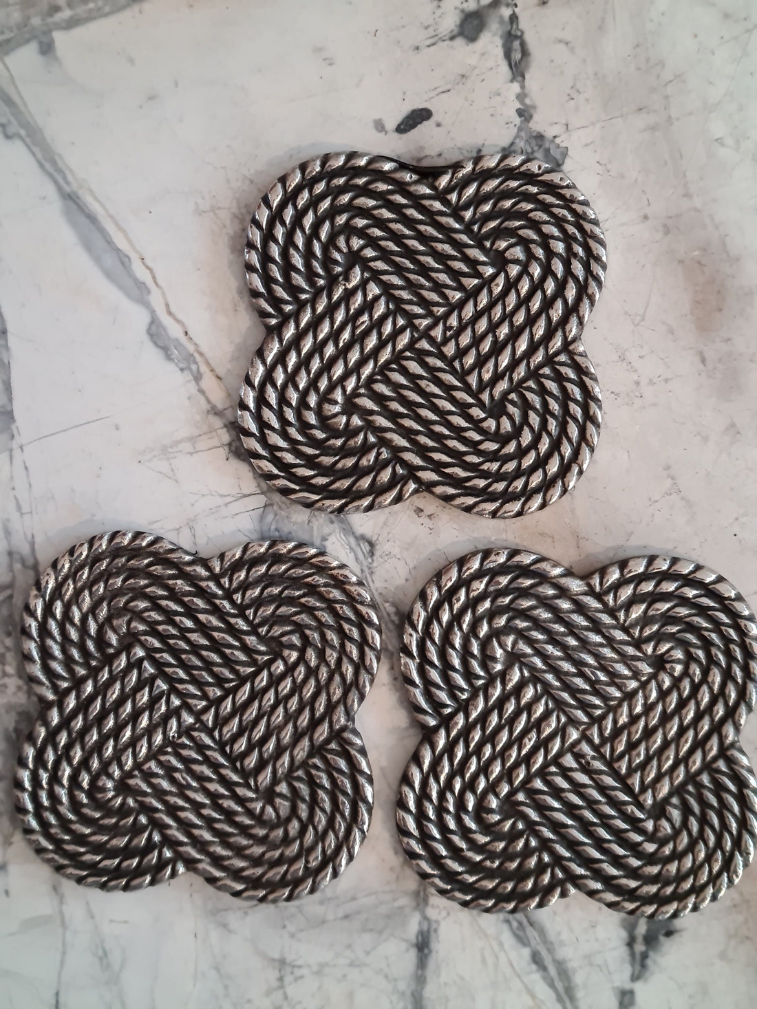 Nickel Weaver Coaster Set of 4