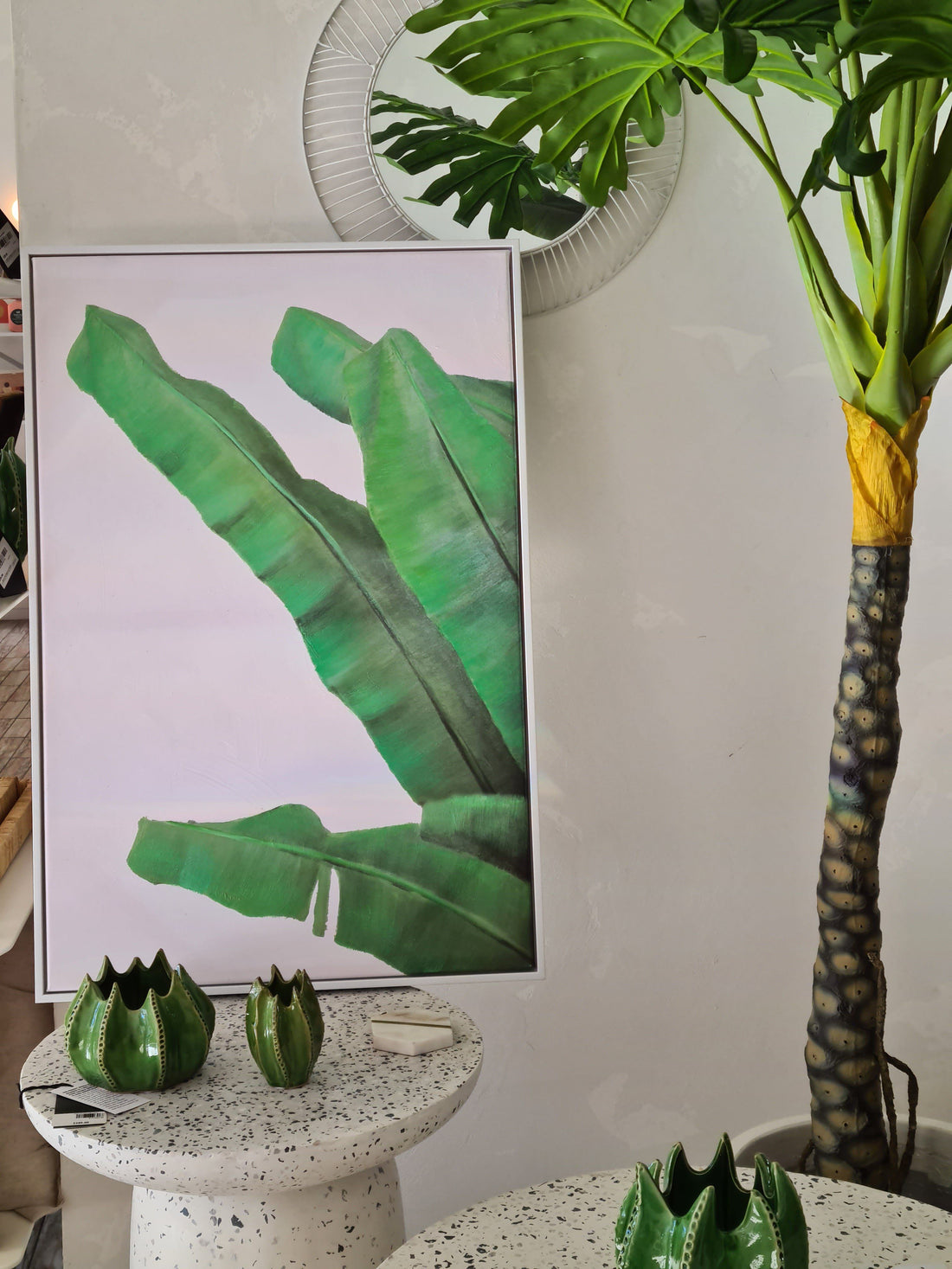 Tropical Green Framed Canvas (L)
