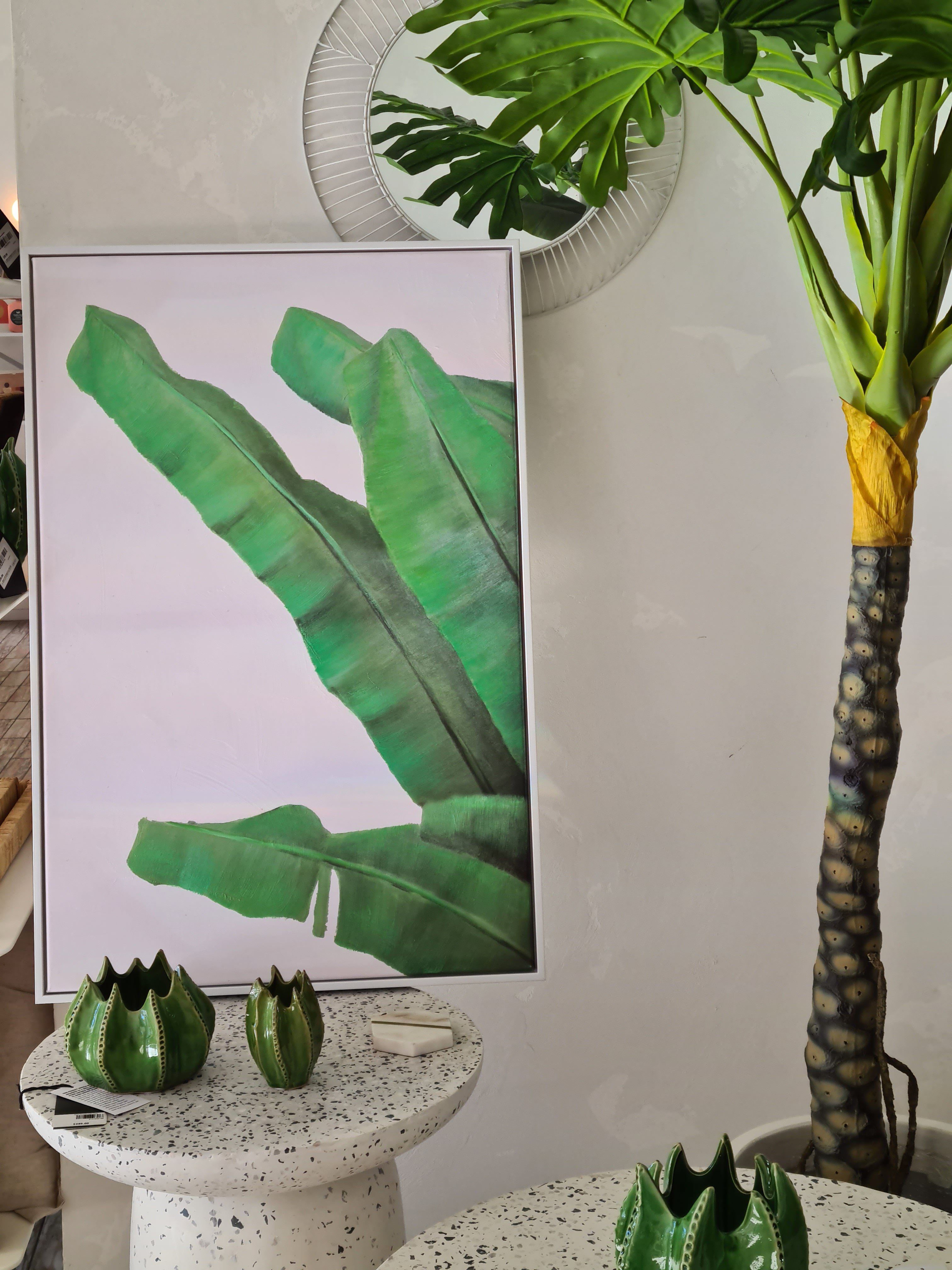 Tropical Green Framed Canvas (L)