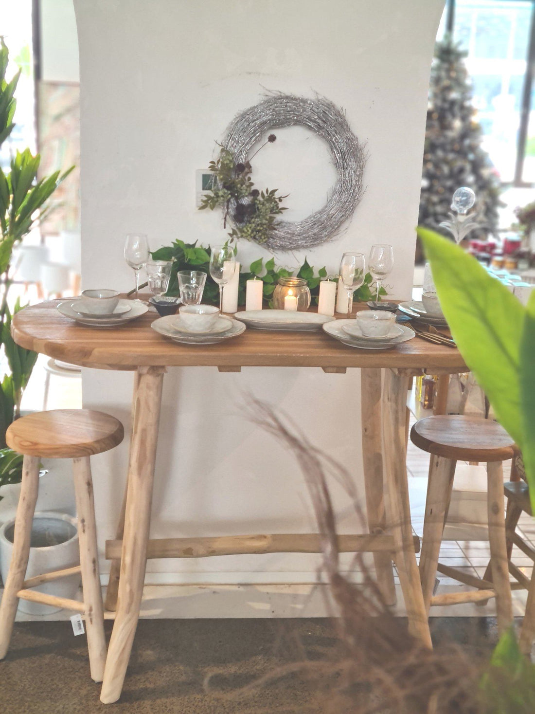 Anisa Teak Oval Bar Table - 40% Off Sale