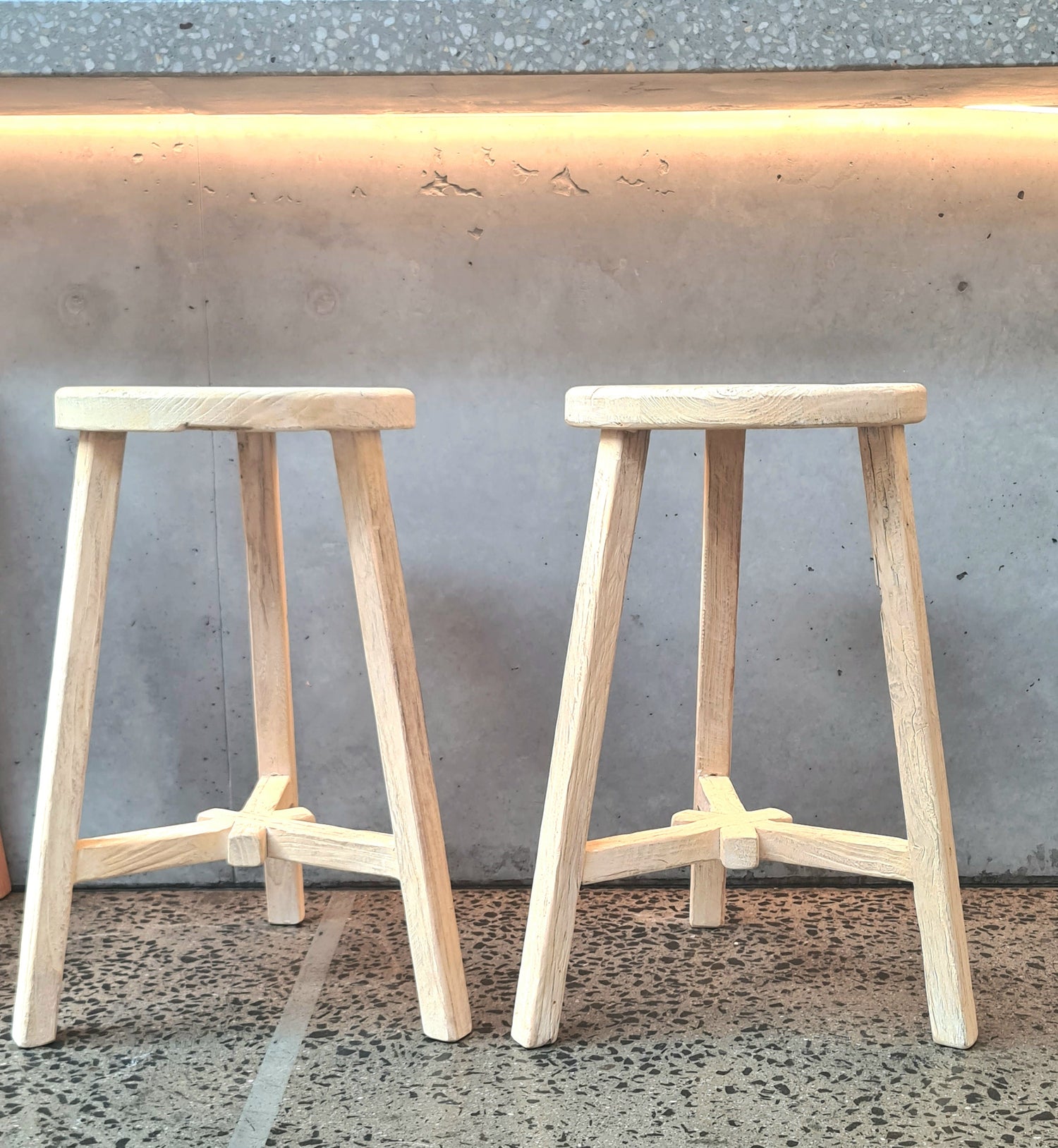 Alto Round Wood Bar Stool Natural (Save 16%)