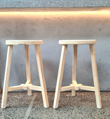 Alto Round Wood Bar Stool Natural (Save 16%)