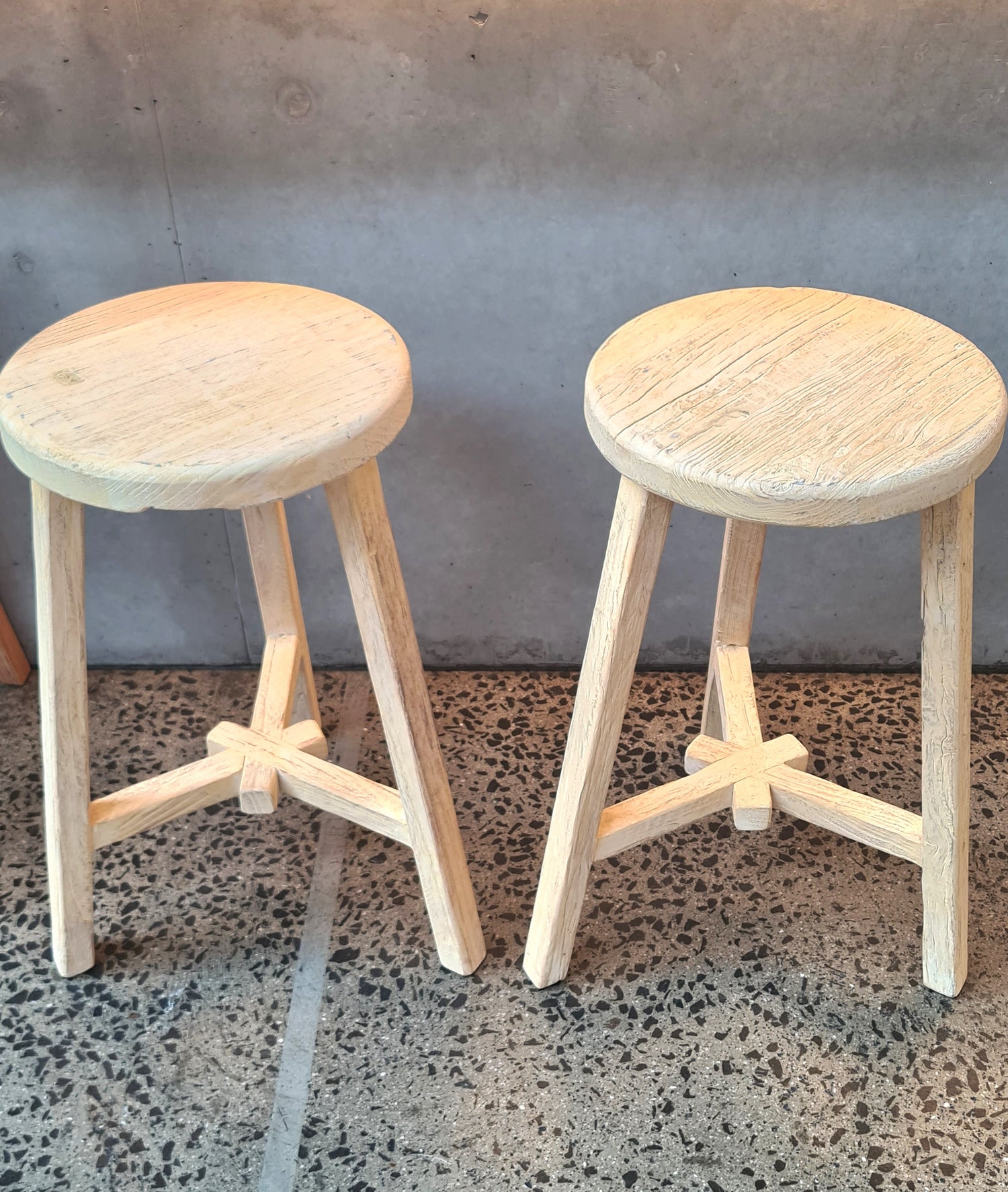 Alto Round Wood Bar Stool Natural (Save 16%)