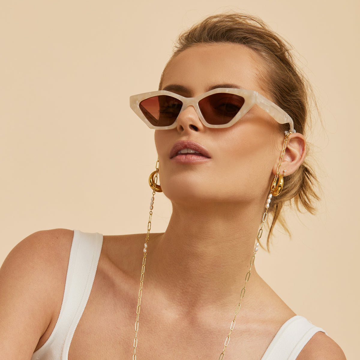 Arms of Eve - Jagger Sunglasses in Cream in Marble