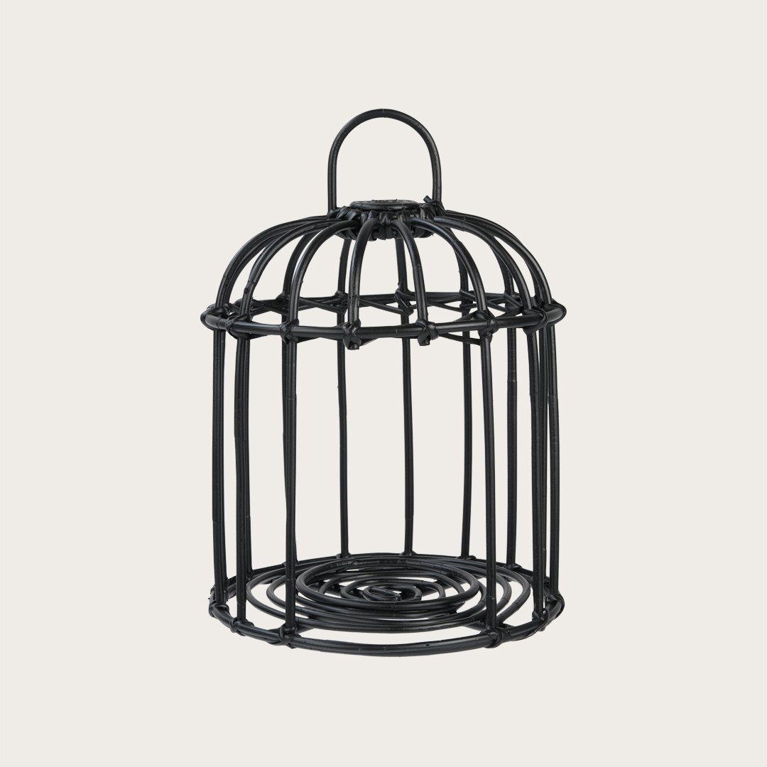 Kai Large Rattan Lantern in Black