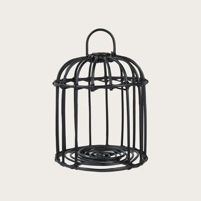 Kai Medium Rattan Lantern in Black