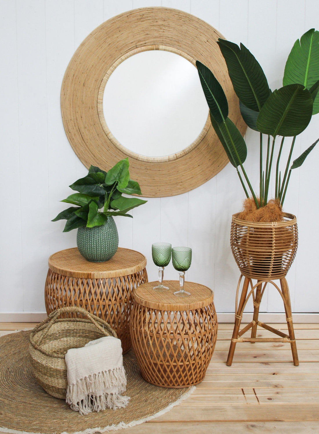 Hemani Rattan Planter Natural (Sale 46% Off)