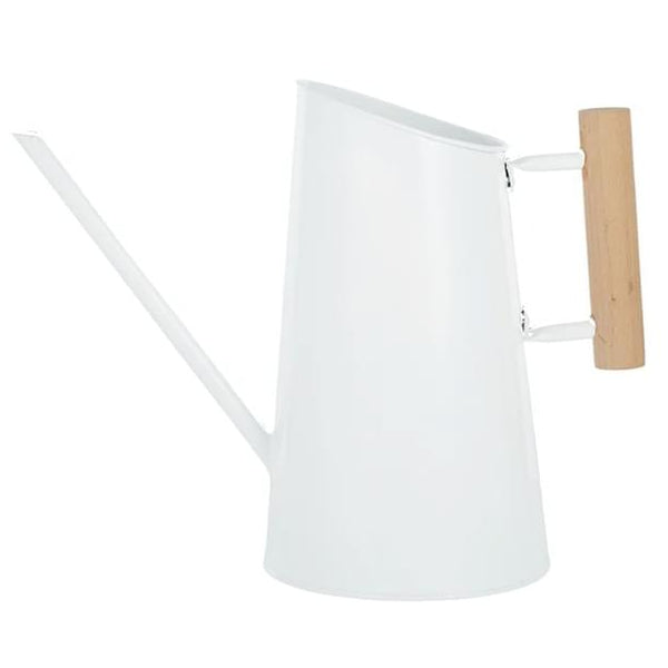 Flora Metal Watering Can in White