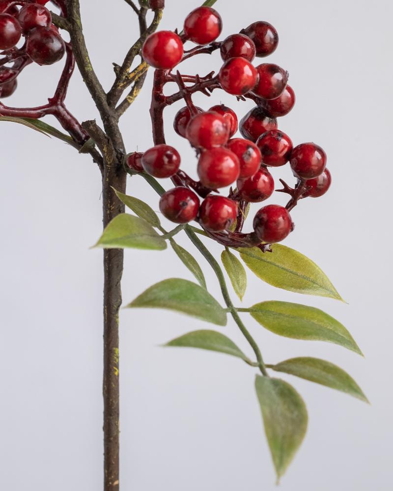 Berry Artificial Spray in Burgundy 37.5cm