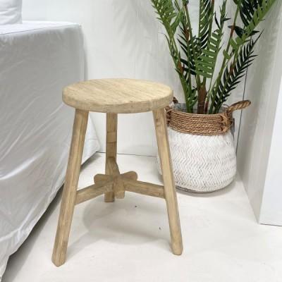 Alto Round Low Wood Stool Natural (Save 16%)