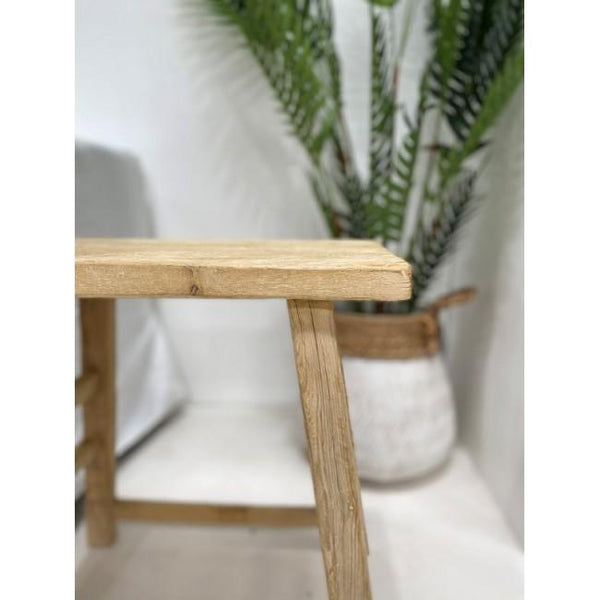 Alto Rectangular Wood Stool Natural (Save 16%)