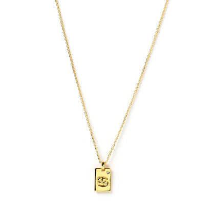 Arms of Eve - Zodiac Gold Tag Necklace - Cancer