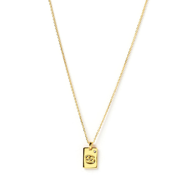 Arms of Eve - Zodiac Gold Tag Necklace - Cancer