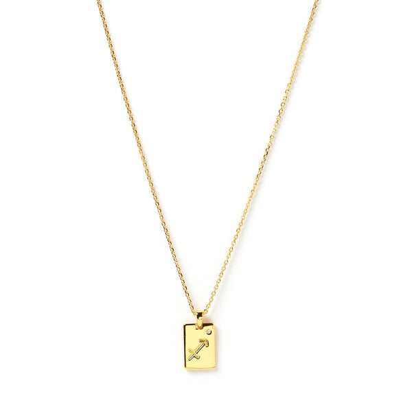 Arms of Eve - Zodiac Gold Tag Necklace - Sagittarius