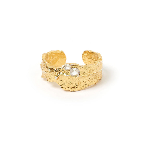 Anya 18K Gold Plated & White Zircon Ring