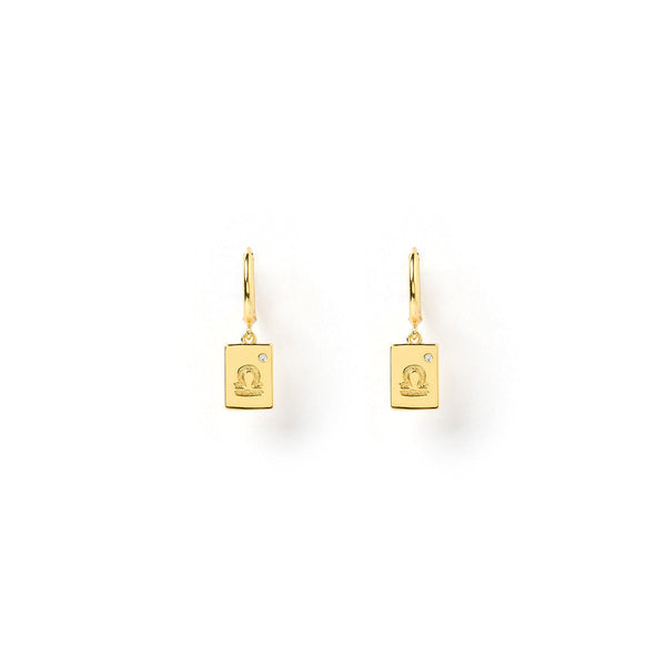 Arms of Eve - Zodiac Gold Tag Earrings - Libra