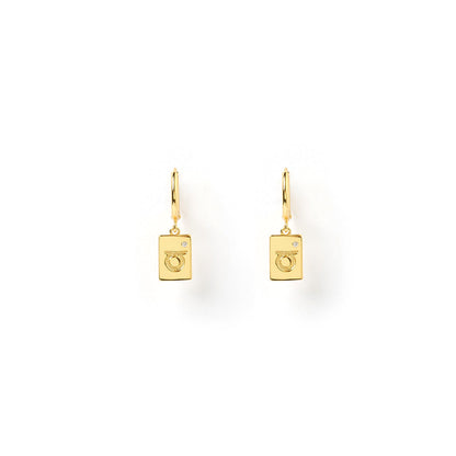 Arms of Eve - Zodiac Gold Tag Earrings - Taurus