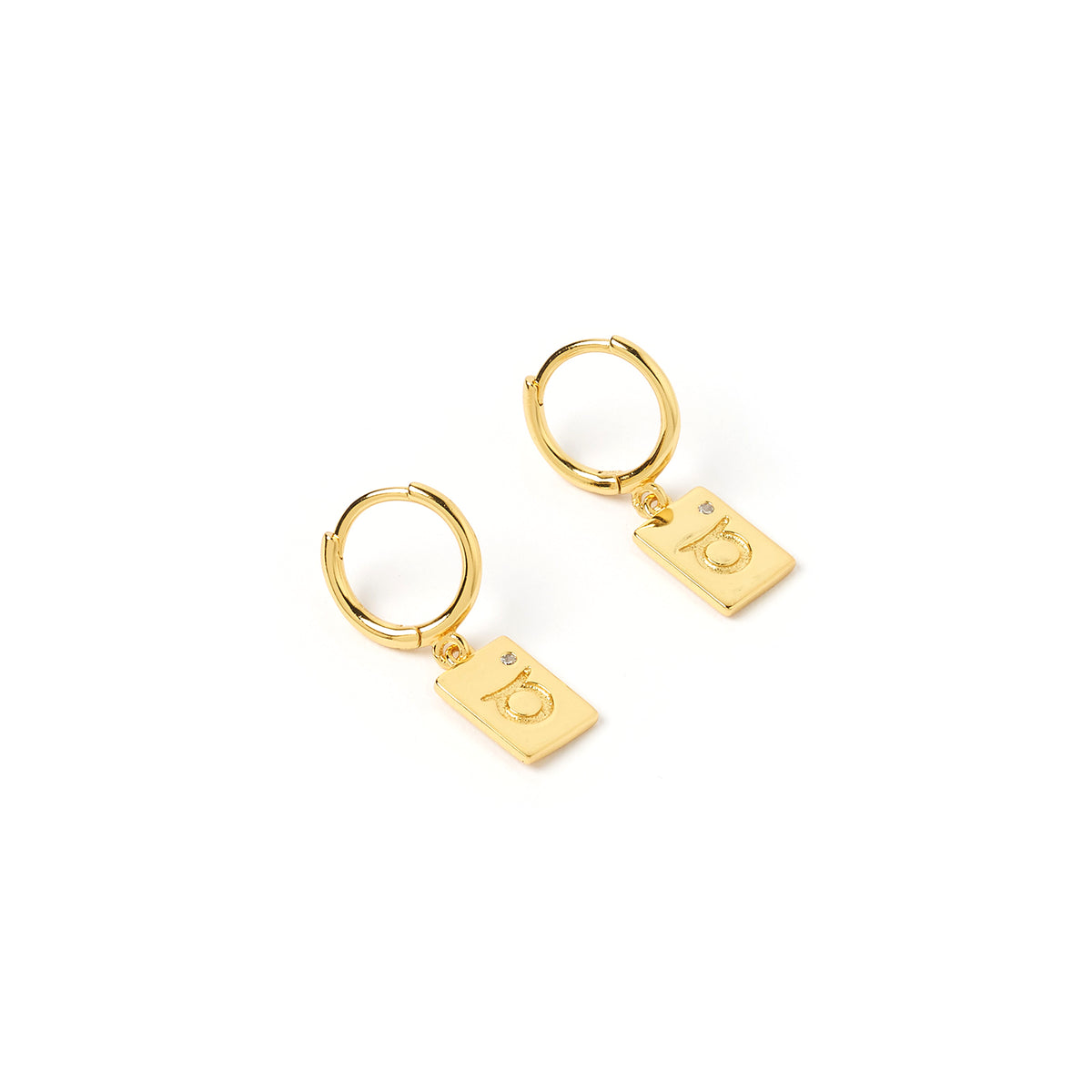 Arms of Eve - Zodiac Gold Tag Earrings - Taurus