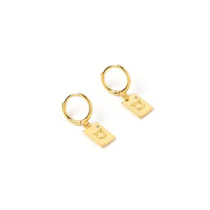 Arms of Eve - Zodiac Gold Tag Earrings - Taurus