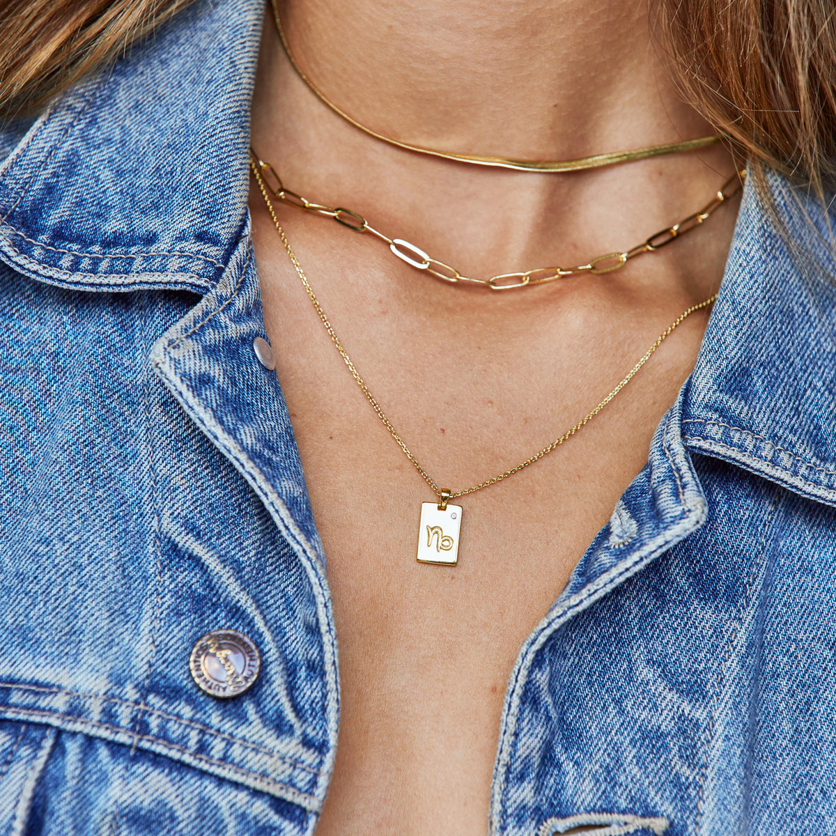 Arms of Eve - Zodiac Gold Tag Necklace - Virgo