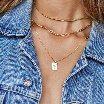 Arms of Eve - Zodiac Gold Tag Necklace - Virgo