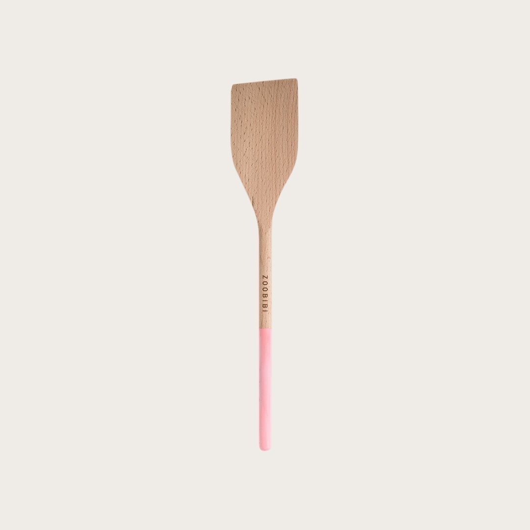 Azibo 3 Piece Beechwood  Utensils in Pastel