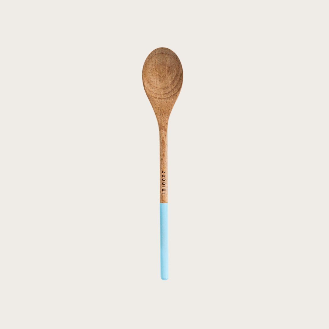 Azibo 3 Piece Beechwood  Utensils in Pastel
