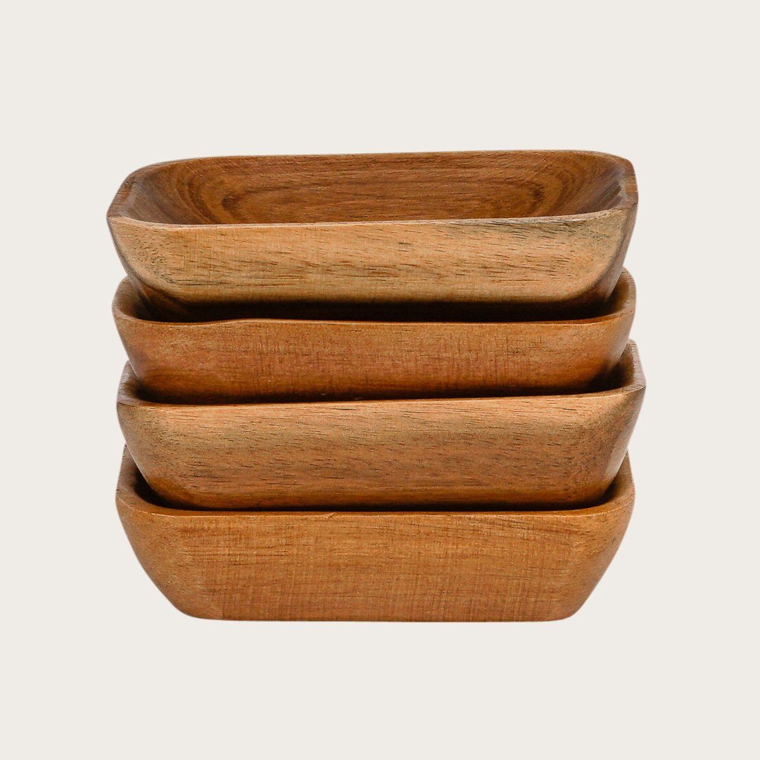 Jamila Wooden Rectangular Serving Bowl