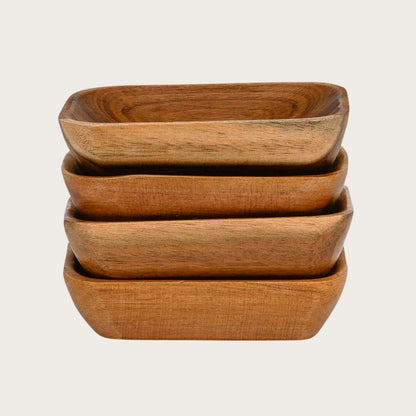 Jamila Wooden Rectangular Serving Bowl
