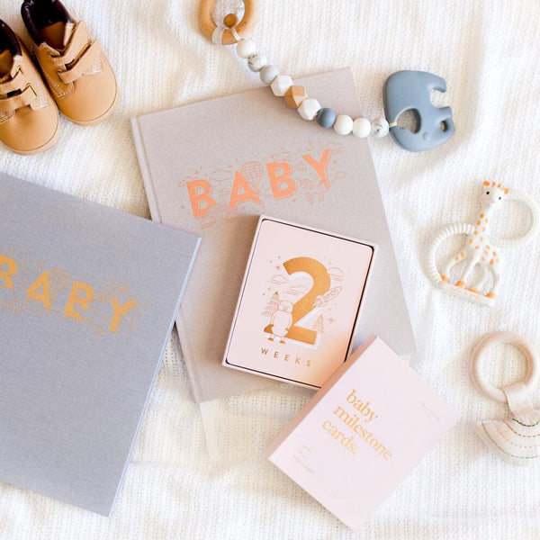 Baby Milestone Cards in Cream - Fox & Fallow