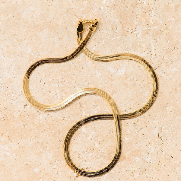 Indigo & Wolfe - Snake Choker Necklace in Gold