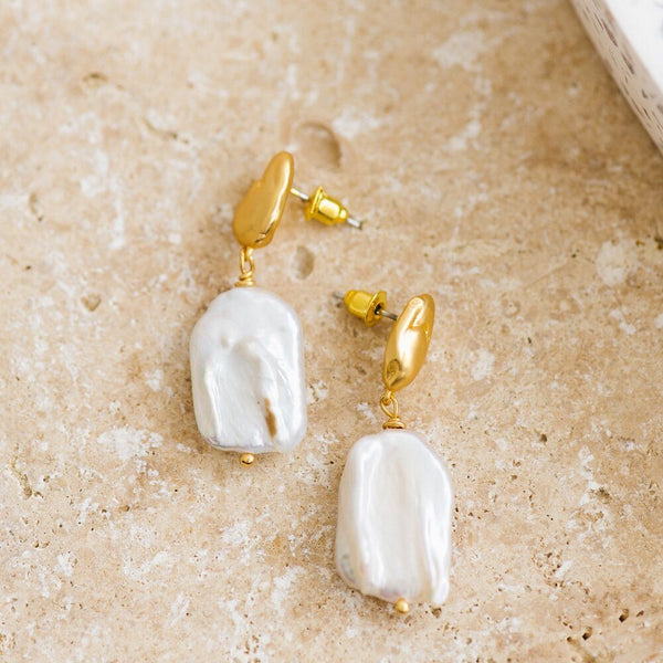 Indigo & Wolfe - Alessia Gold & Pearl Earrings