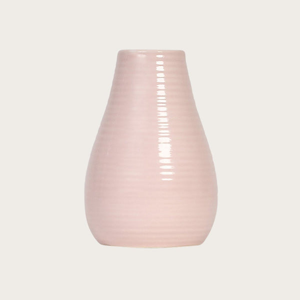 Sultana Ceramic Ribbed Vase in Pink (Save 40%)