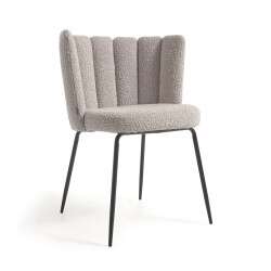 Astrid Boucle Chair Light Grey (Save 17%)