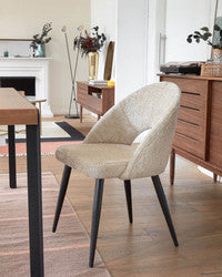 Saba Chenille Chair in Beige