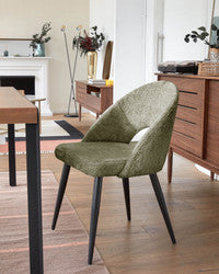 Saba Chenille Chair in Green