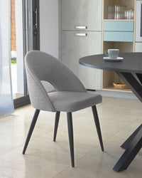Saba Fabric Chair in Grey