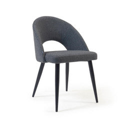 Saba Fabric Chair in Dark Grey