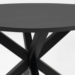 Arena Round Wood Dining Table Black (Save 21%)