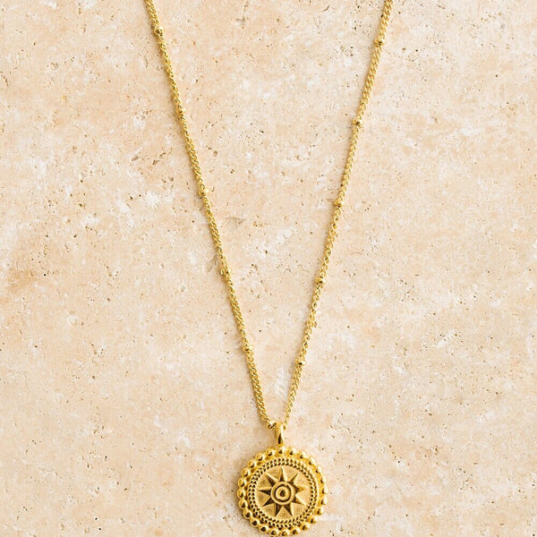 Indigo & Wolfe - Sunsrise Gold Pendant Necklace