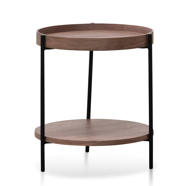 Finias Side Table in Walnut/Black