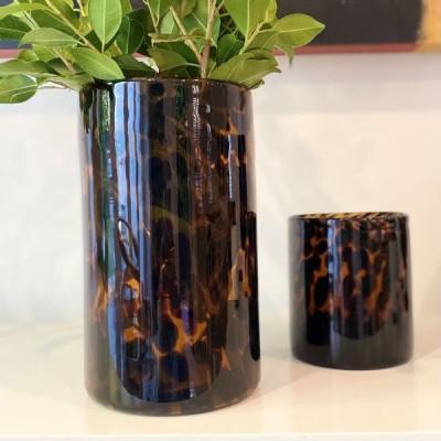 Piper Tortoise Shell Glass Vase - Large