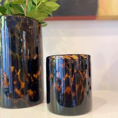 Piper Tortoise Shell Glass Vase - Medium